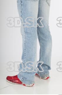 Calf blue jeans red boots photo reference of Regelio 0004